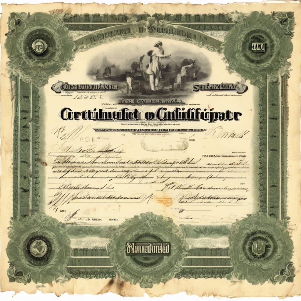 stock certificates of companies